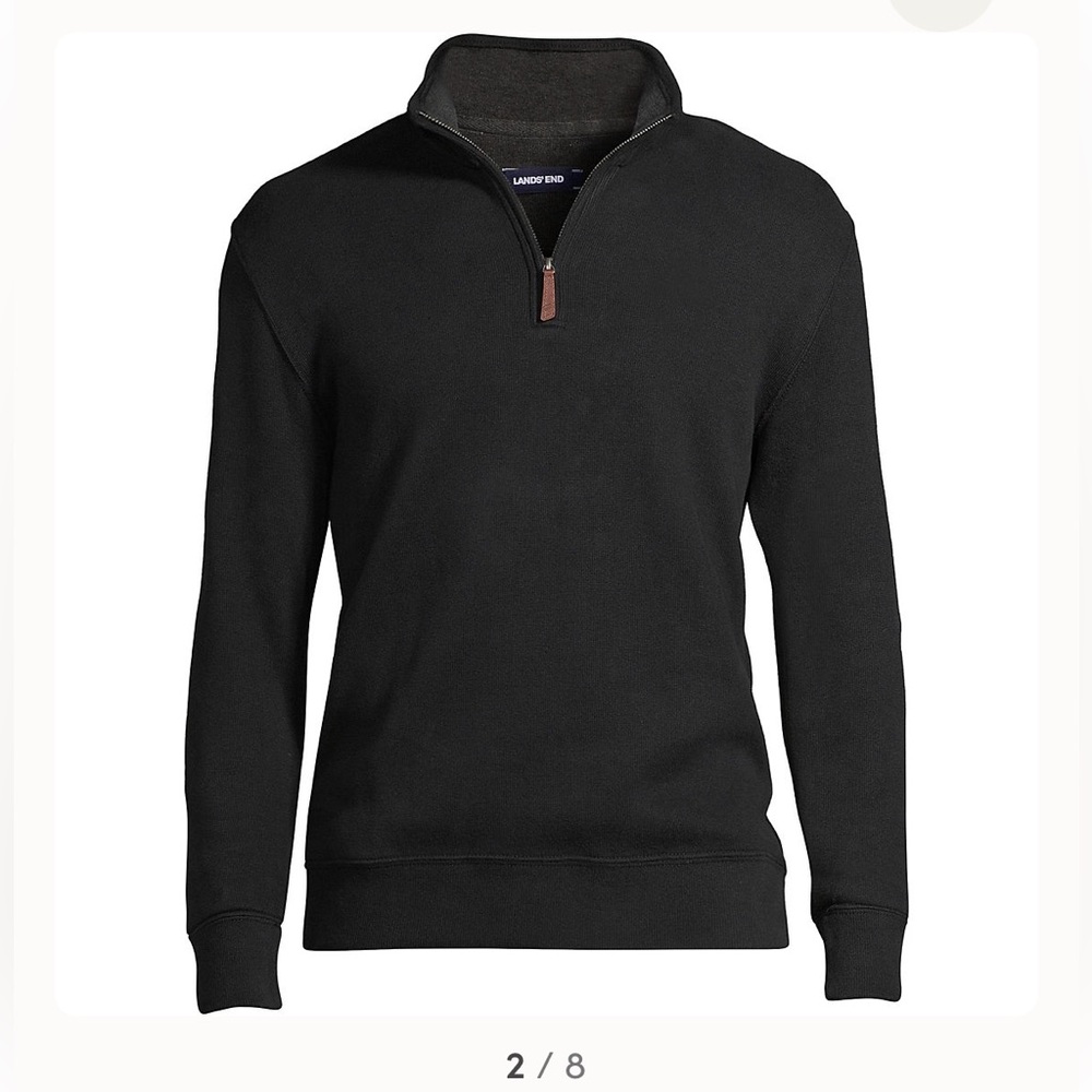 Lands' End Black Pullover Sweater